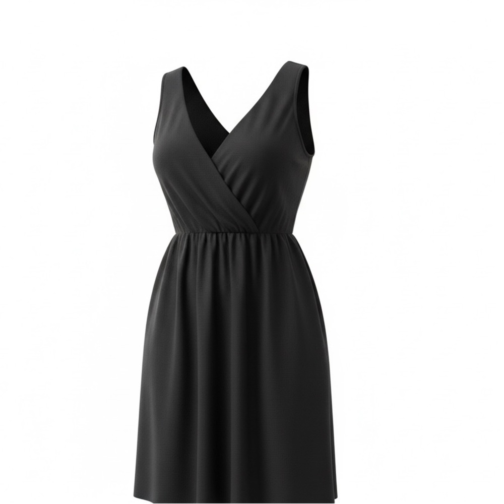 GAP Sleeveless V-Neck Midi Dress in Black US14